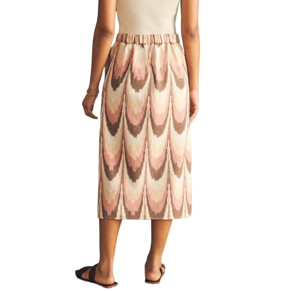 NWT Faherty Whitley Skirt Small Desert Ikat Artisan Midi Pockets Boho Style - Picture 3 of 10
